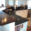 Painted Kitchen w/Granite Tops and Iroko Wood Bar Top - Built for Carl Jones